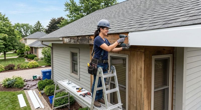 Aluminum Fascia Replacement in Overland Park, KS