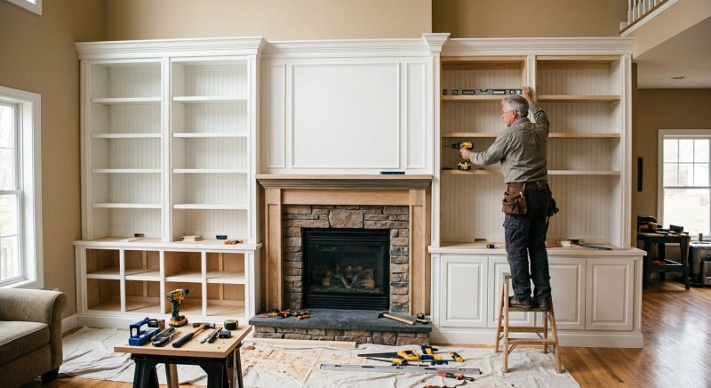 Fireplace Shelves Installation in Charlotte, NC